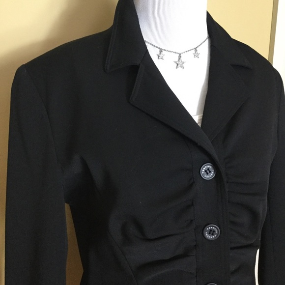 Vintage Vertigo Ruched Fitted Jacket. EUC - Picture 5 of 8